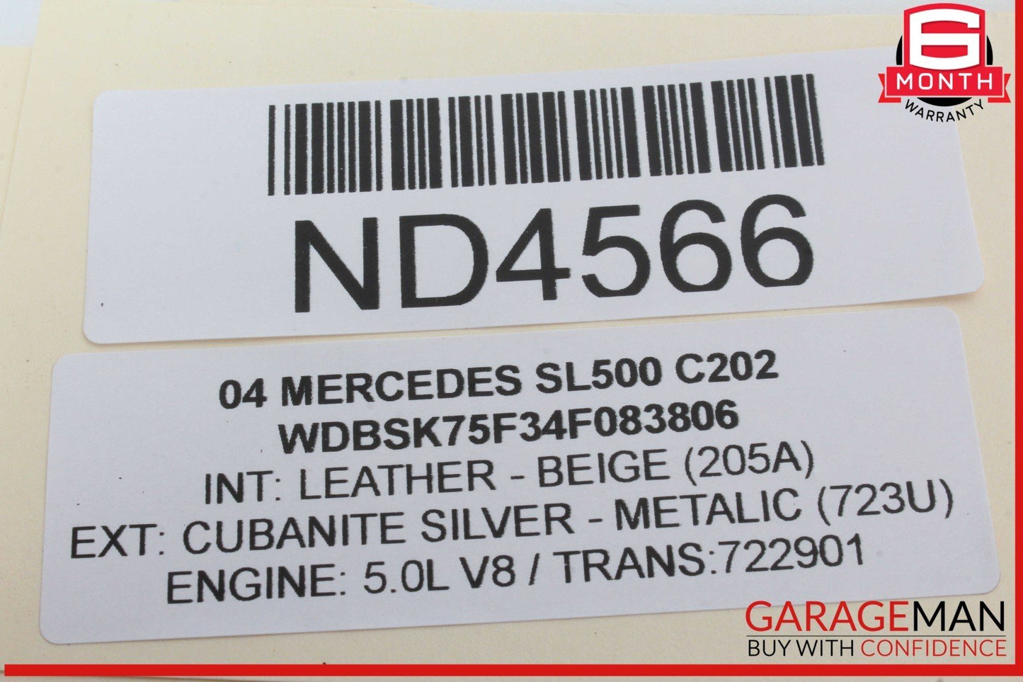03-08 Mercedes R230 SL500 Rear Right Seat Belt Retractor Luggage w/ Speaker OEM