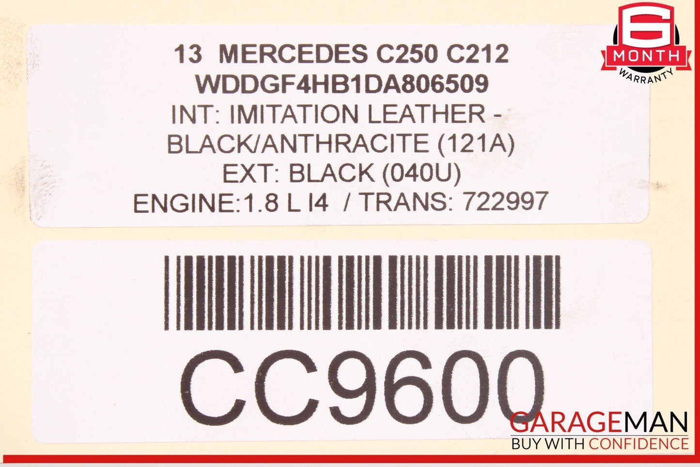 12-15 Mercedes W204 C250 SLK250 722.9 7G Automatic Transmission 722.997 OEM 140k