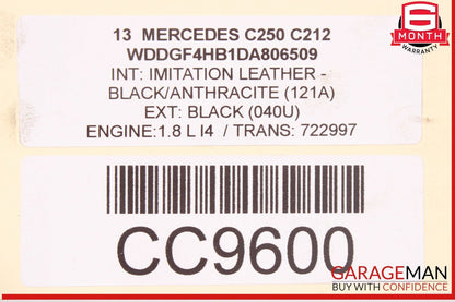 12-15 Mercedes W204 C250 SLK250 722.9 7G Automatic Transmission 722.997 OEM 140k