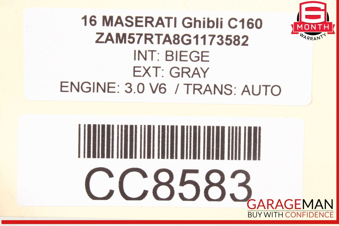 14-22 Maserati Ghibli S Q4 M157 Front Right Passenger Side Door Shell OEM