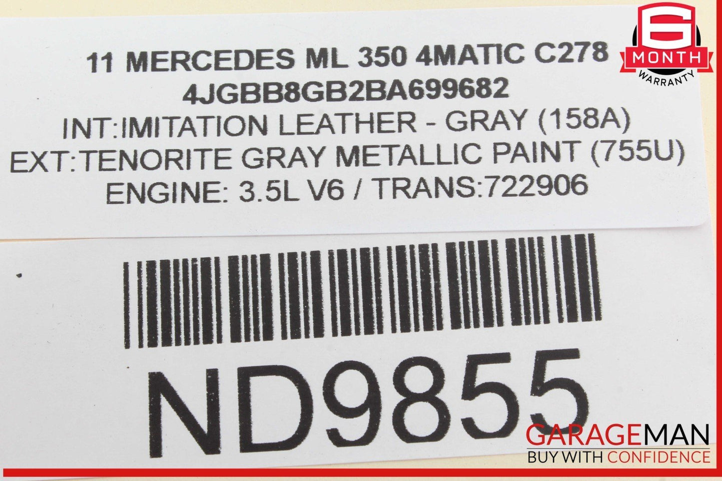 06-12 Mercedes W164 ML350 4MATIC Center Console Control Trim Panel Wood Bezel