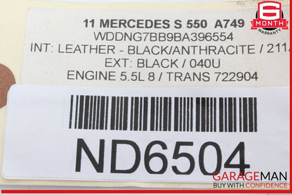 10-14 Mercedes W221 S550 S600 Steering Wheel w/ Paddle Shifters Wood OEM