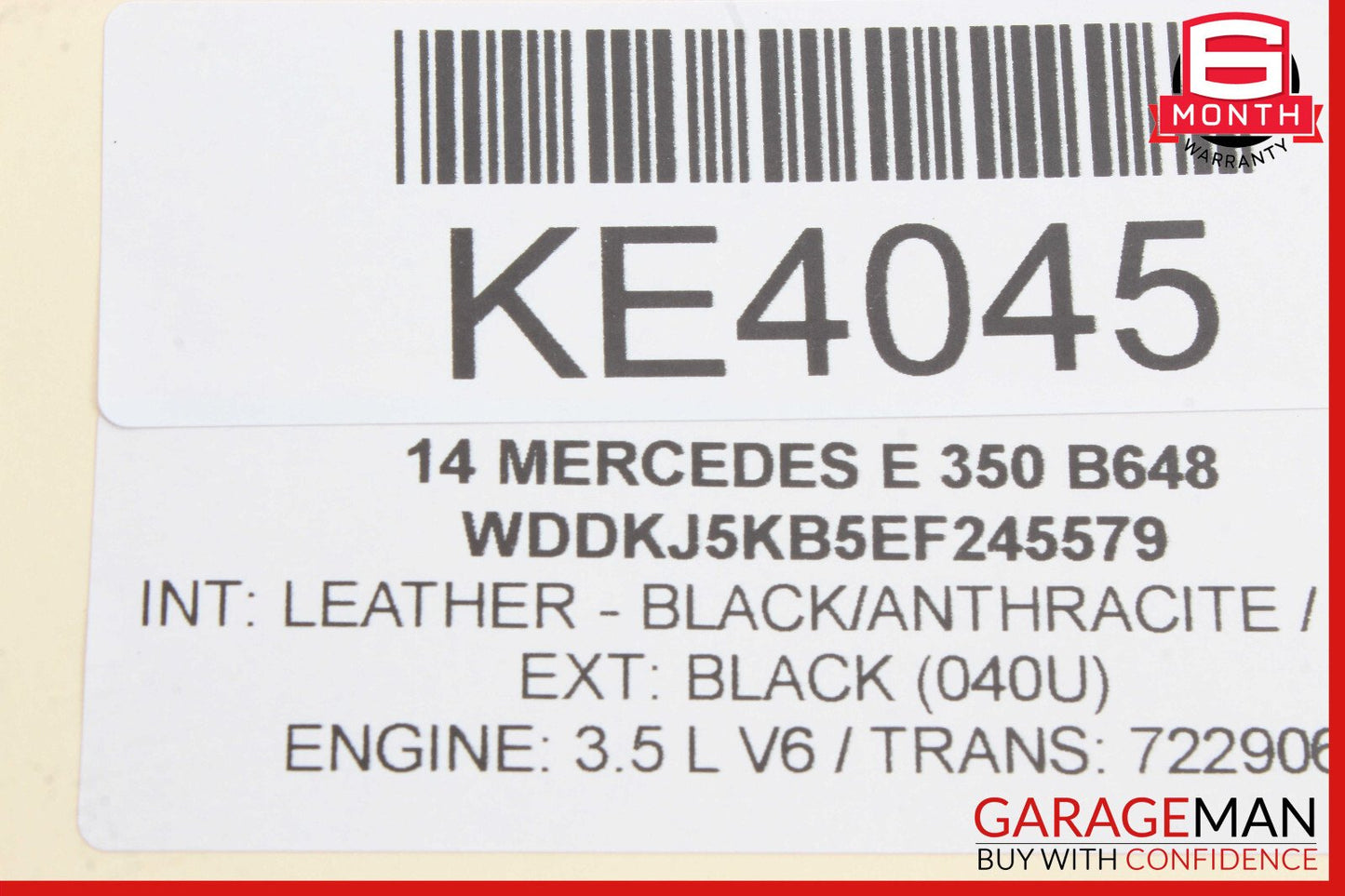 10-17 Mercedes W207 E350 Rear Left Door Window Regulator Frame w/o Motor OEM