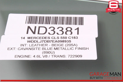 12-18 Mercedes W218 CLS550 Front Right Passenger Side Door Window Glass OEM