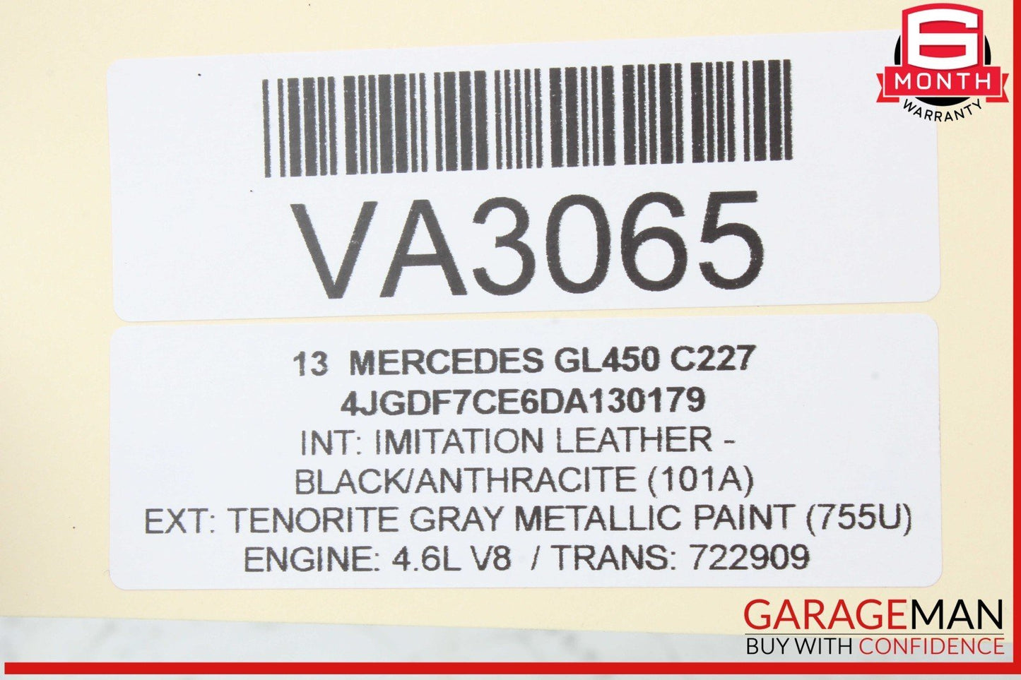 11-20 Mercedes X166 GL450 E550 S550 Left Side Engine Cylinder Head Valve Cover