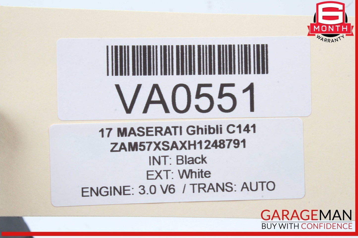14-18 Maserati Ghibli M157 Front Left Side Intercooler Duct Shroud 670004140 OEM