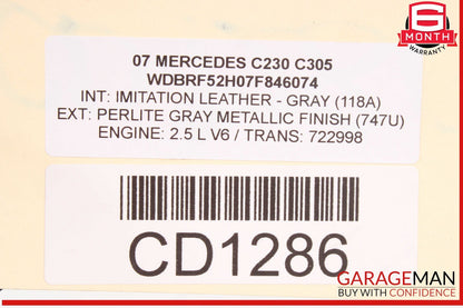 06-07 Mercedes W203 C230 722.9 7G Automatic Transmission Assembly 722.998 252k