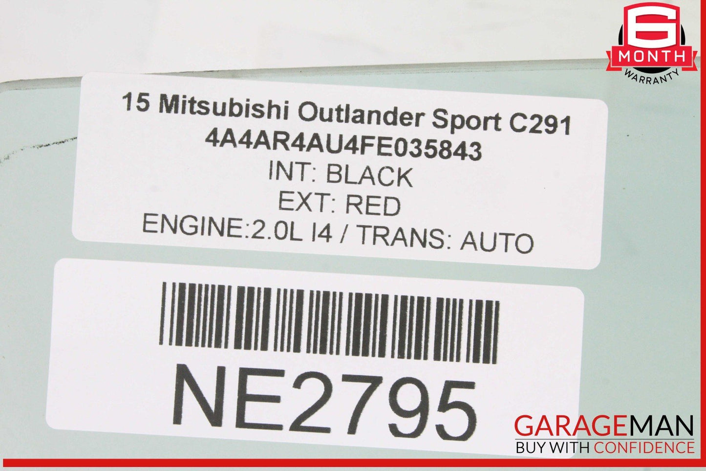 11-24 Mitsubishi Outlander Sport Front Right Door Window Glass OEM