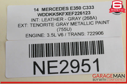 11-17 Mercedes W207 E350 Rear Left Driver Side Window Regulator w/ Motor OEM