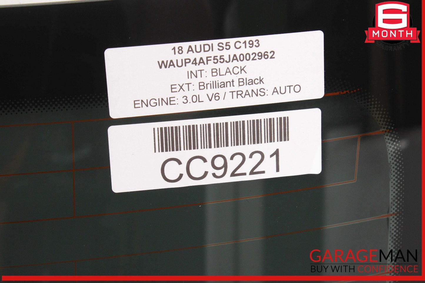 18-24 Audi S5 A5 Quattro Rear Windshield Window Glass OEM