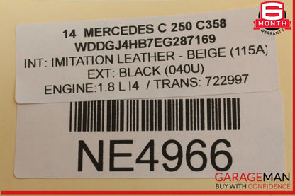 08-18 Mercedes W204 C250 Front Left and Right Side Door Audio Speaker Set OEM