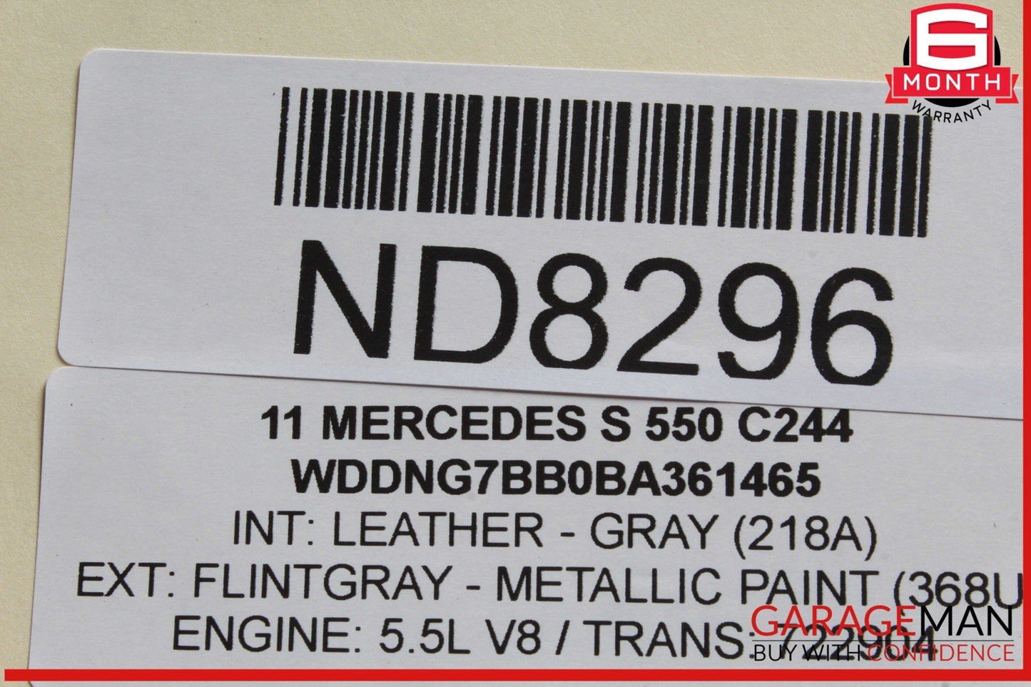 10-13 Mercedes W221 S550 S63 AMG S400 Rear Bumper Reinforcement Impact Bar OEM