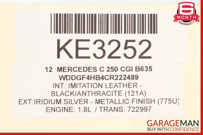 08-14 Mercedes W204 C250 C350 Front Right Side Lower Bottom Seat Cushion OEM