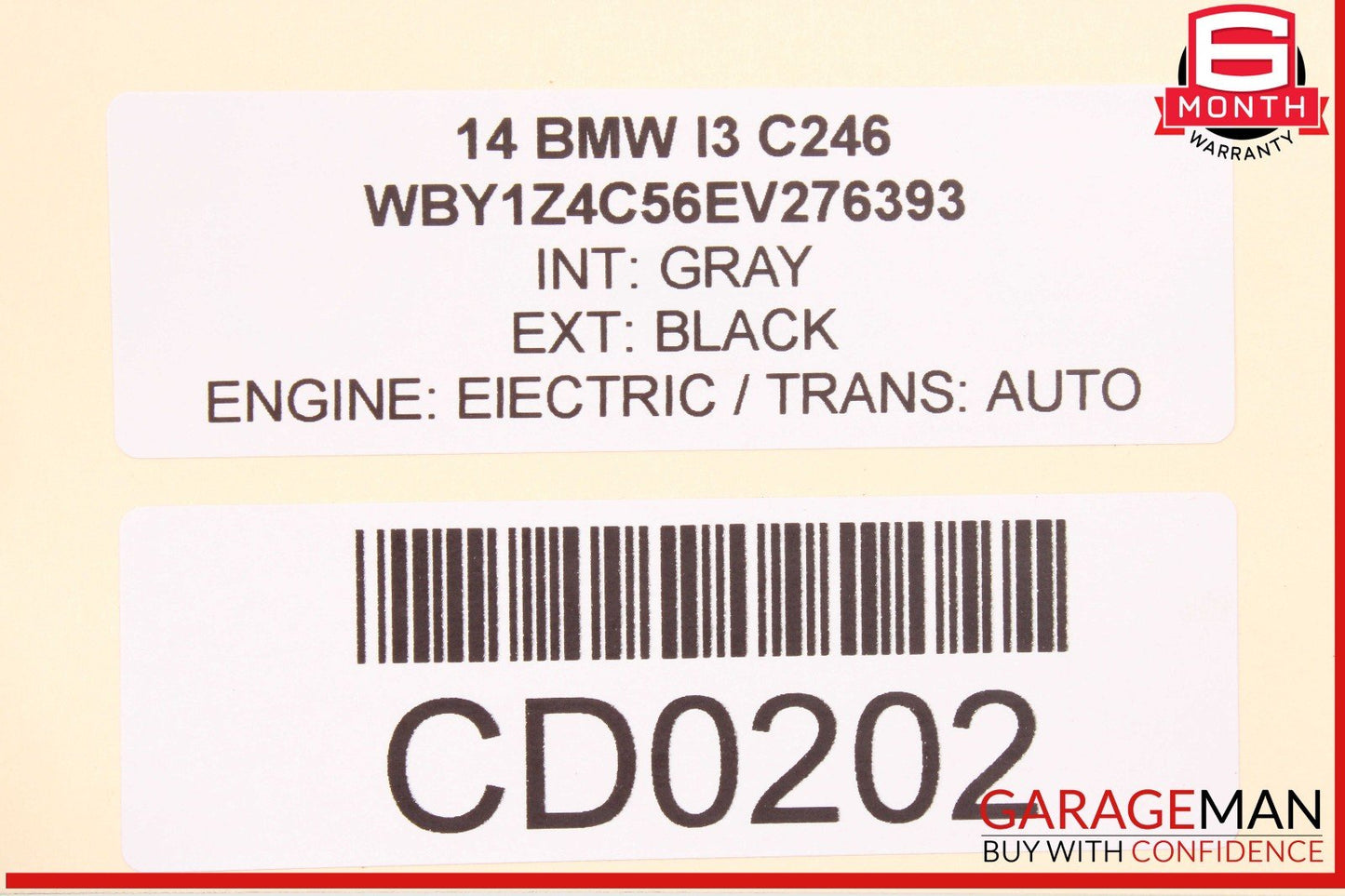 14-21 BMW i3 I01 Hybrid Engine Radiator Support Air Duct 51747296811 OEM