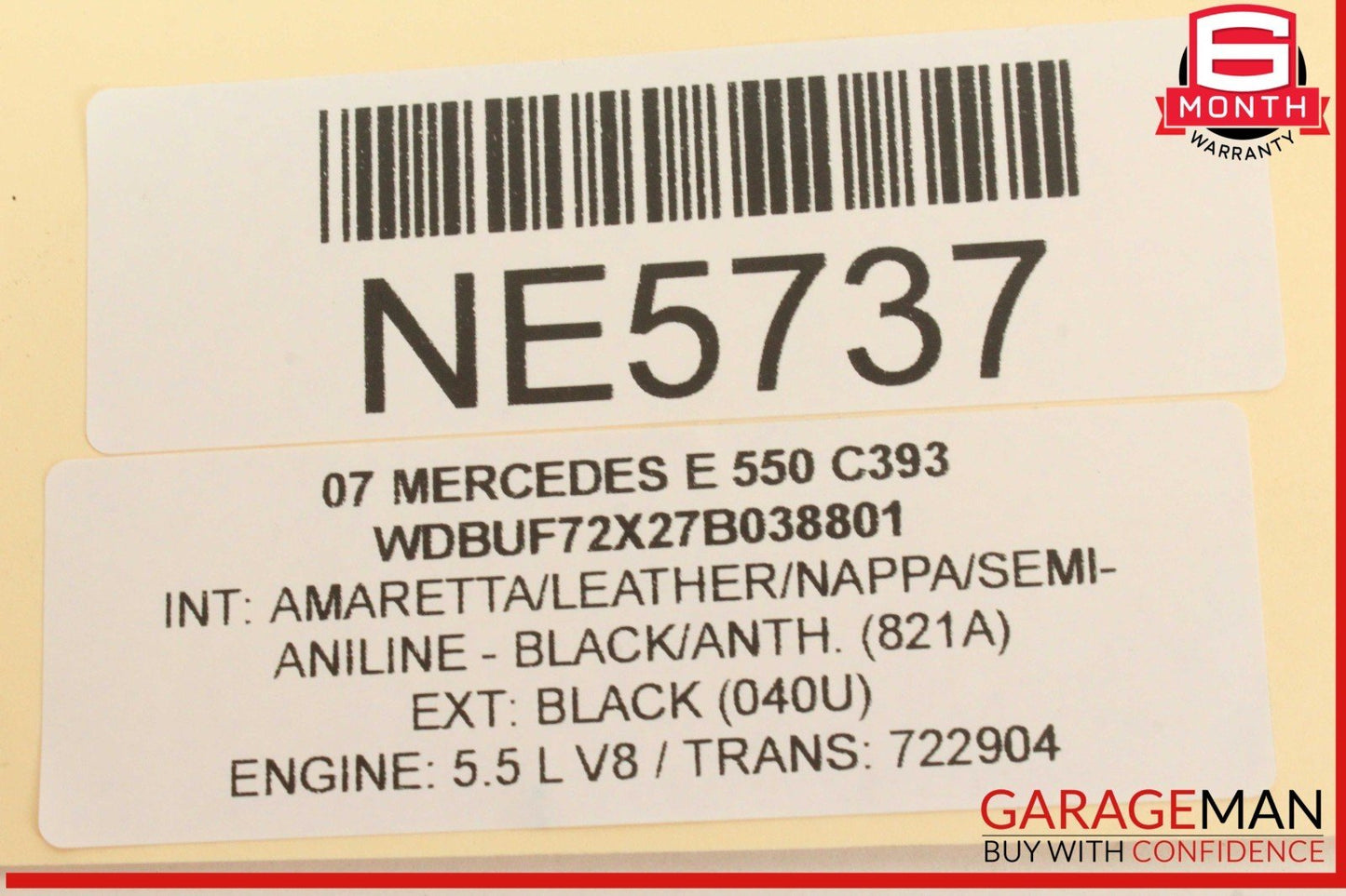 06-09 Mercedes W211 E550 CLS550 Front Left Side 4 Spoke Steering Wheel Black OEM