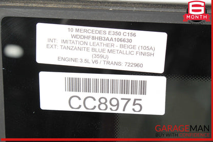 10-16 Mercedes W212 E350 E550 Rear Panoramic Pano Sunroof Sun Roof Glass OEM