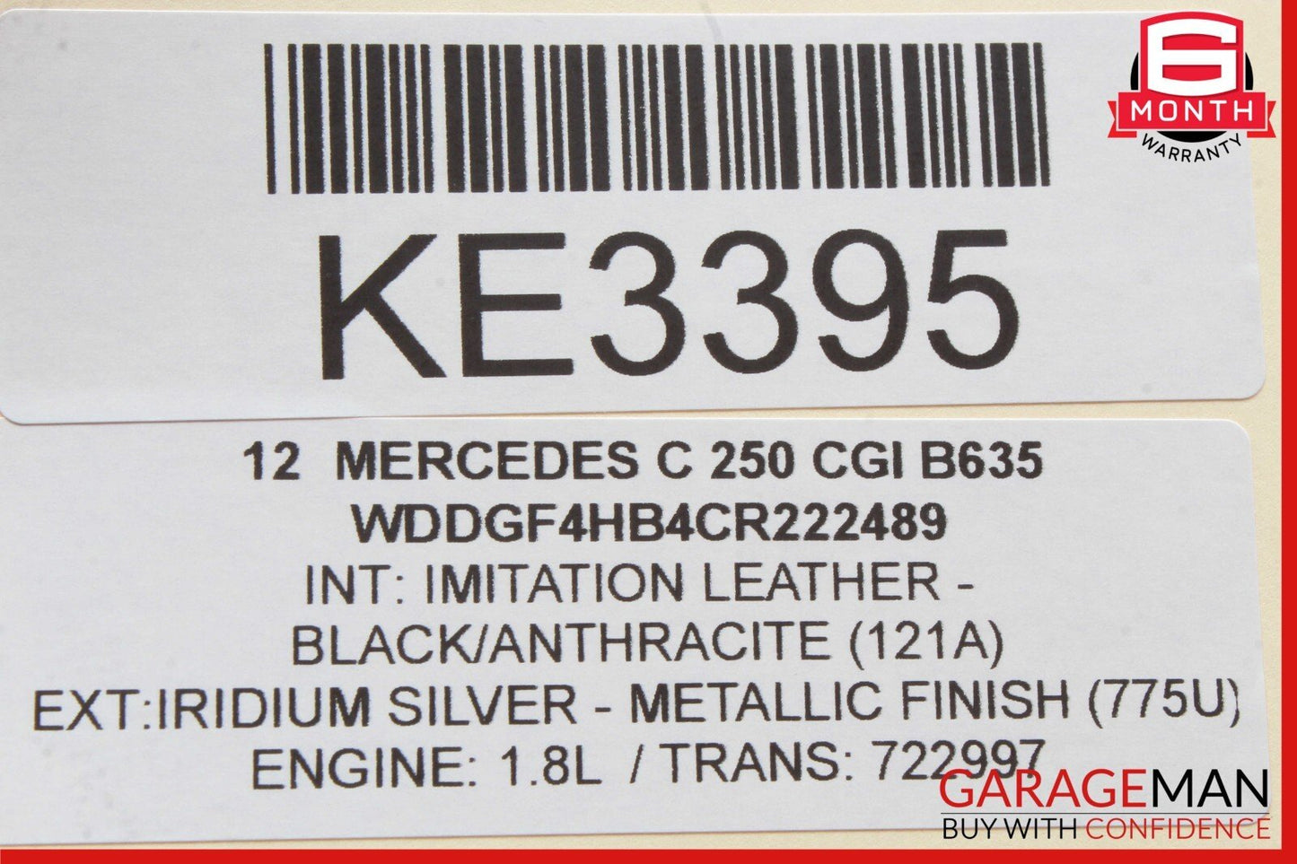 08-15 Mercedes W204 C250 GLK350 Rear / Front Right Side Exterior Door Handle OEM