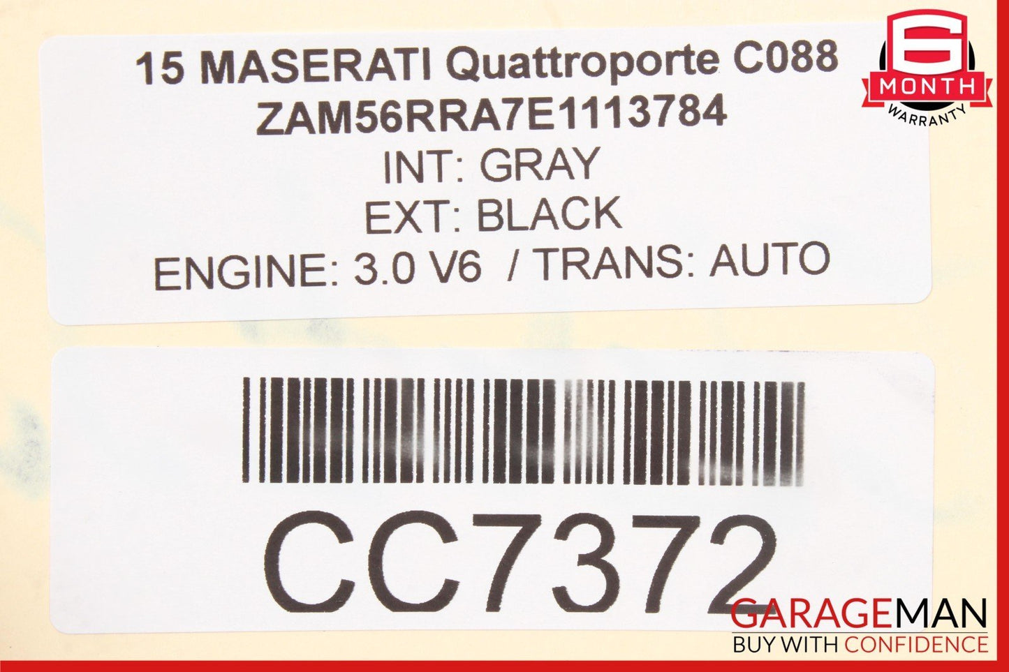 14-22 Maserati Quattroporte SQ4 M156 Rear Right Passenger Side Door Shell OEM