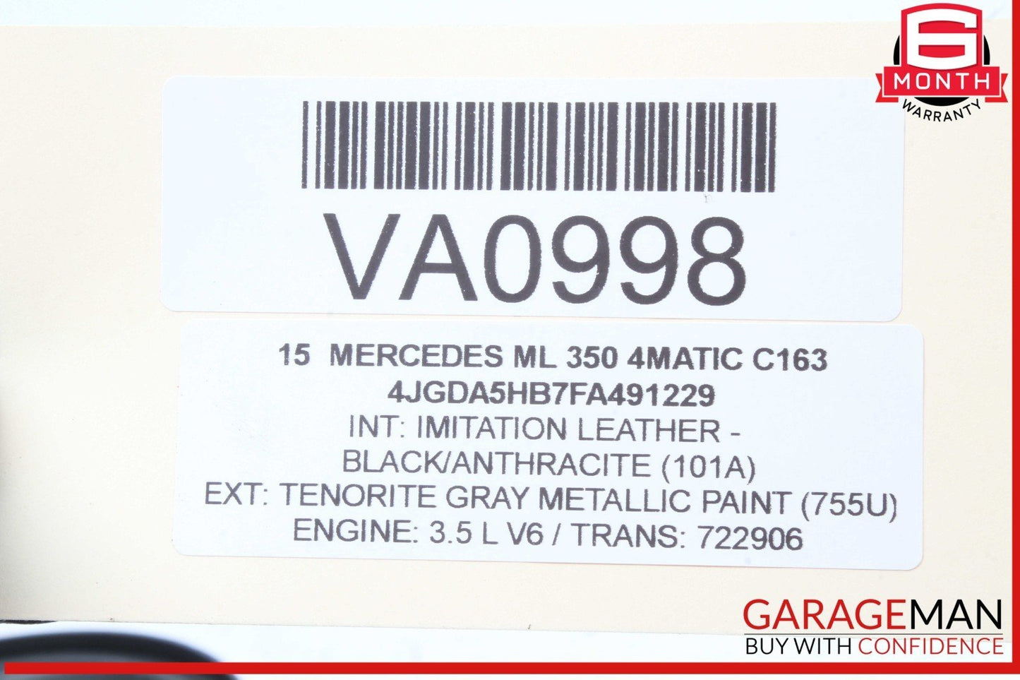 12-16 Mercedes W166 ML350 4MATIC Front / Rear Right & Left Side Audio Speakers