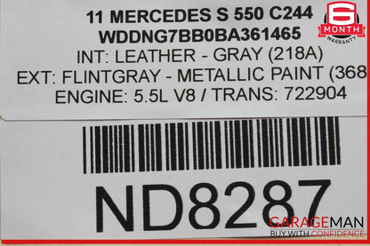 07-14 Mercedes W221 S550 CL550 Front Bumper Reinforcement Impact Crash Bar Rebar