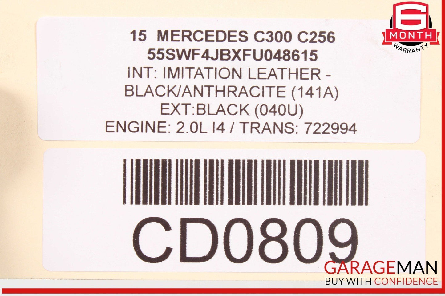 15-17 Mercedes W205 C300 RWD 7G Automatic Transmission Assembly 722.994 OEM 141k