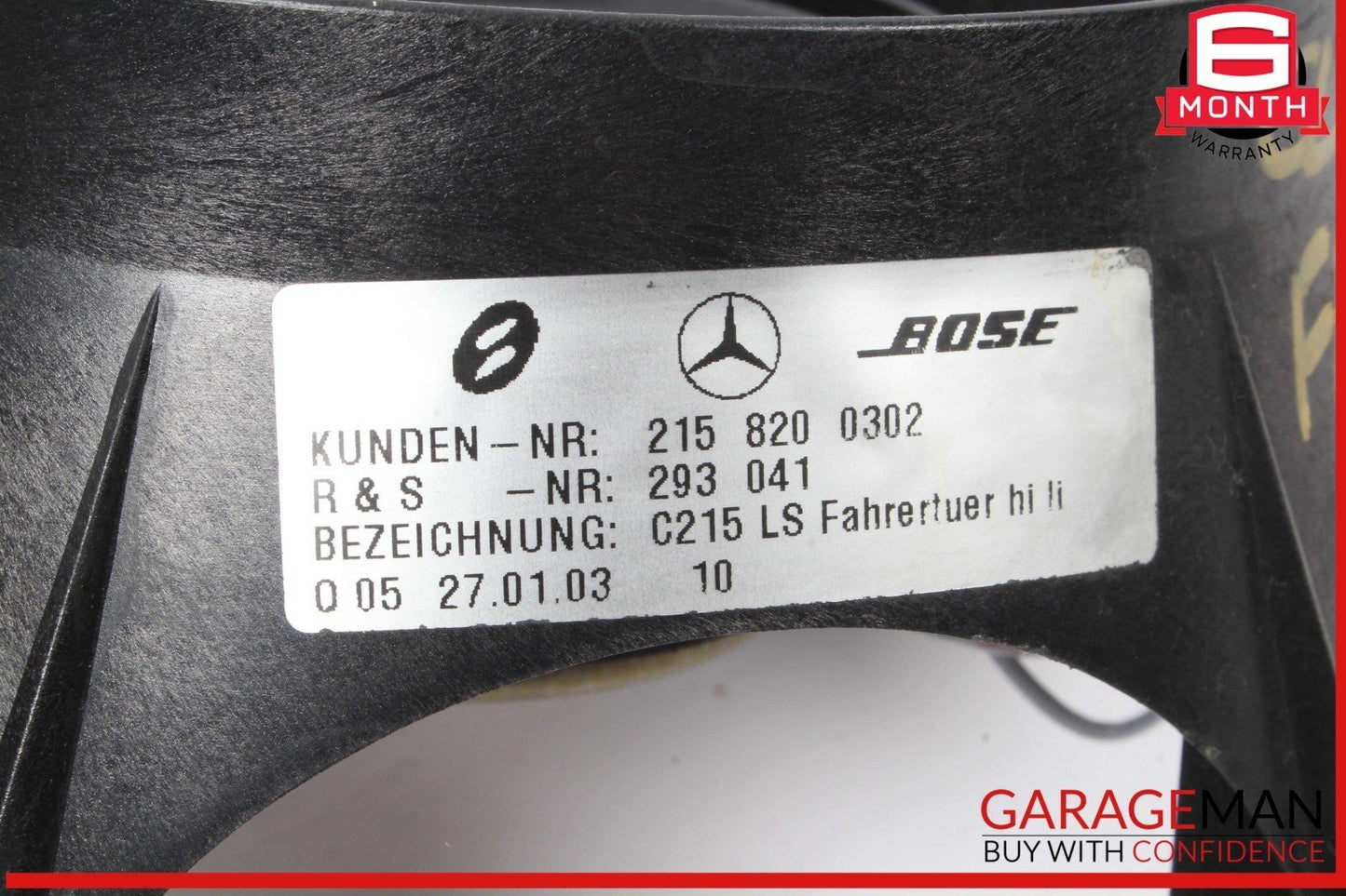 00-06 Mercedes W215 CL55 AMG Front Right and Left Side Door Sound Speaker OEM