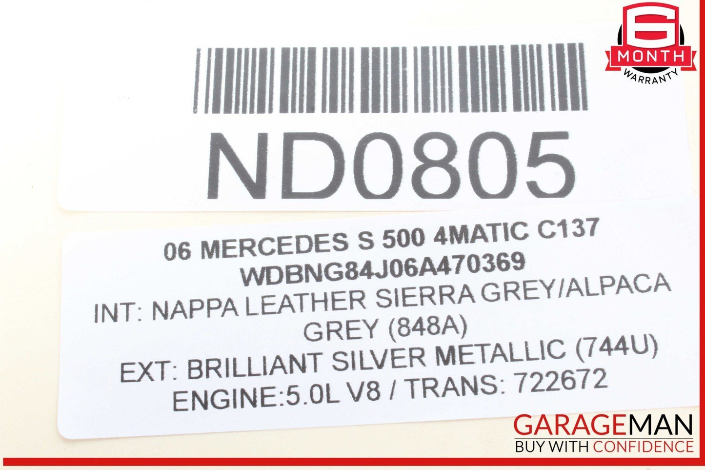 00-06 Mercedes W220 S500 4MATIC Front Right Side Headlight Support Bracket OEM