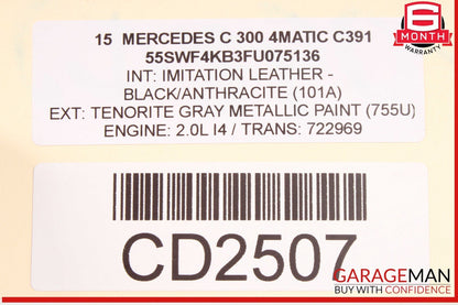 15-17 Mercedes W205 C300 4Matic Automatic Transmission Assembly OEM 155k