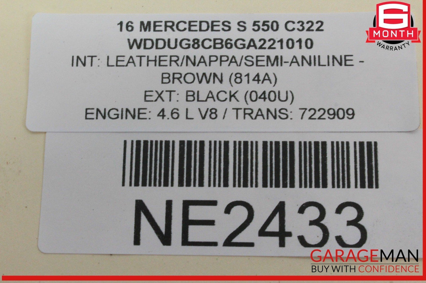 14-17 Mercedes W222 S550 Rear Bumper Parking Wire Harness PDC 0009055504 OEM