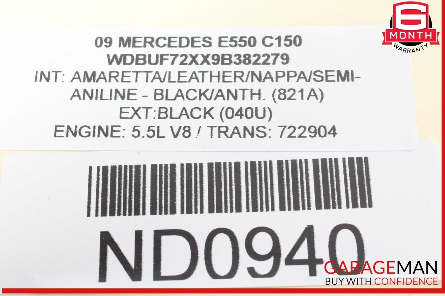 07-09 Mercedes W211 E550 E500 Rear Left & Right Side Door Audio Sound Speakers