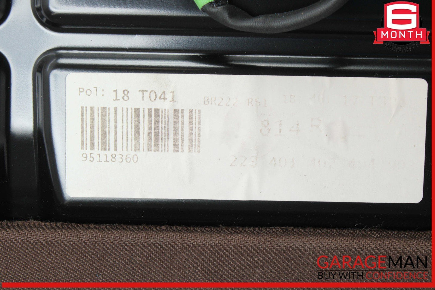 14-17 Mercedes W222 S550 Rear Left Side Bottom Lower Seat Cushion w/ Track Frame