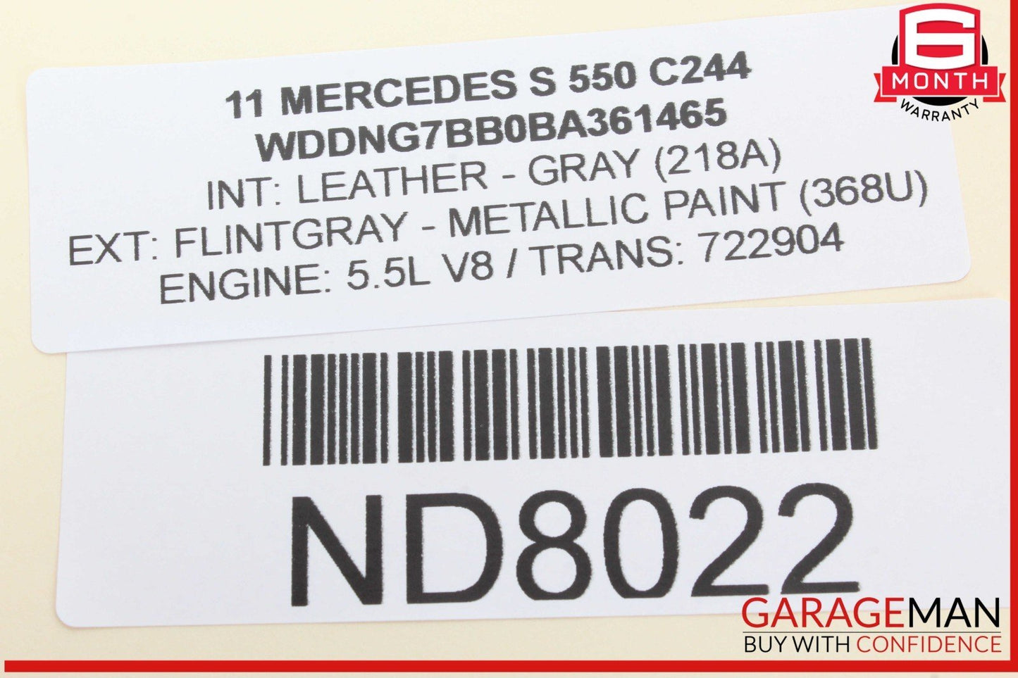 10-14 Mercedes W221 S550 S600 Steering Wheel w/ Paddle Shifters Gray Wood OEM