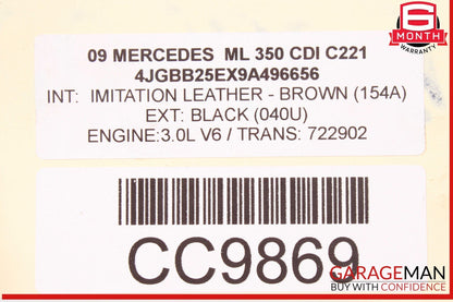 06-13 Mercedes W164 ML350 GL550 Engine Motor Radiator Cooling Fan Assembly OEM