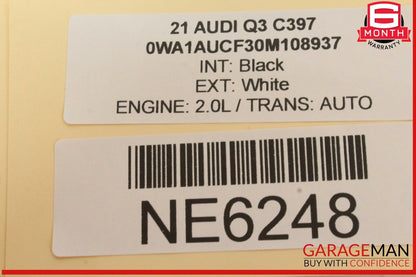 19-24 Audi Q3 S3 A3 Rear Left and Rear Right Side Speaker Woofer 83A035411 OEM