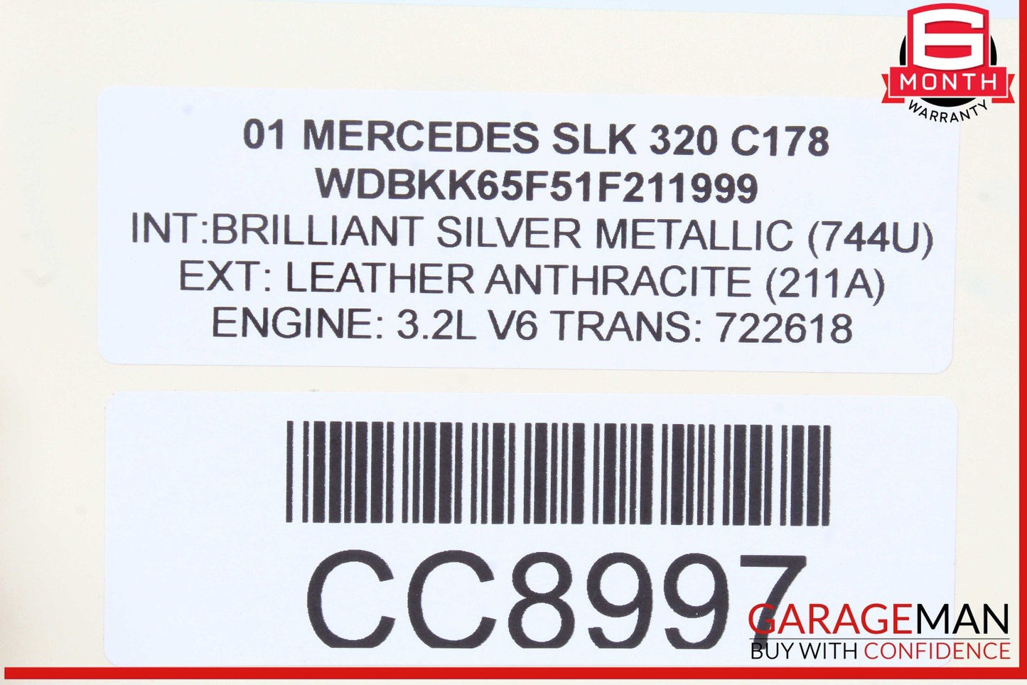 01-04 Mercedes R170 SLK320 SLK32 Engine Cooling Radiator AC A/C Condenser OEM