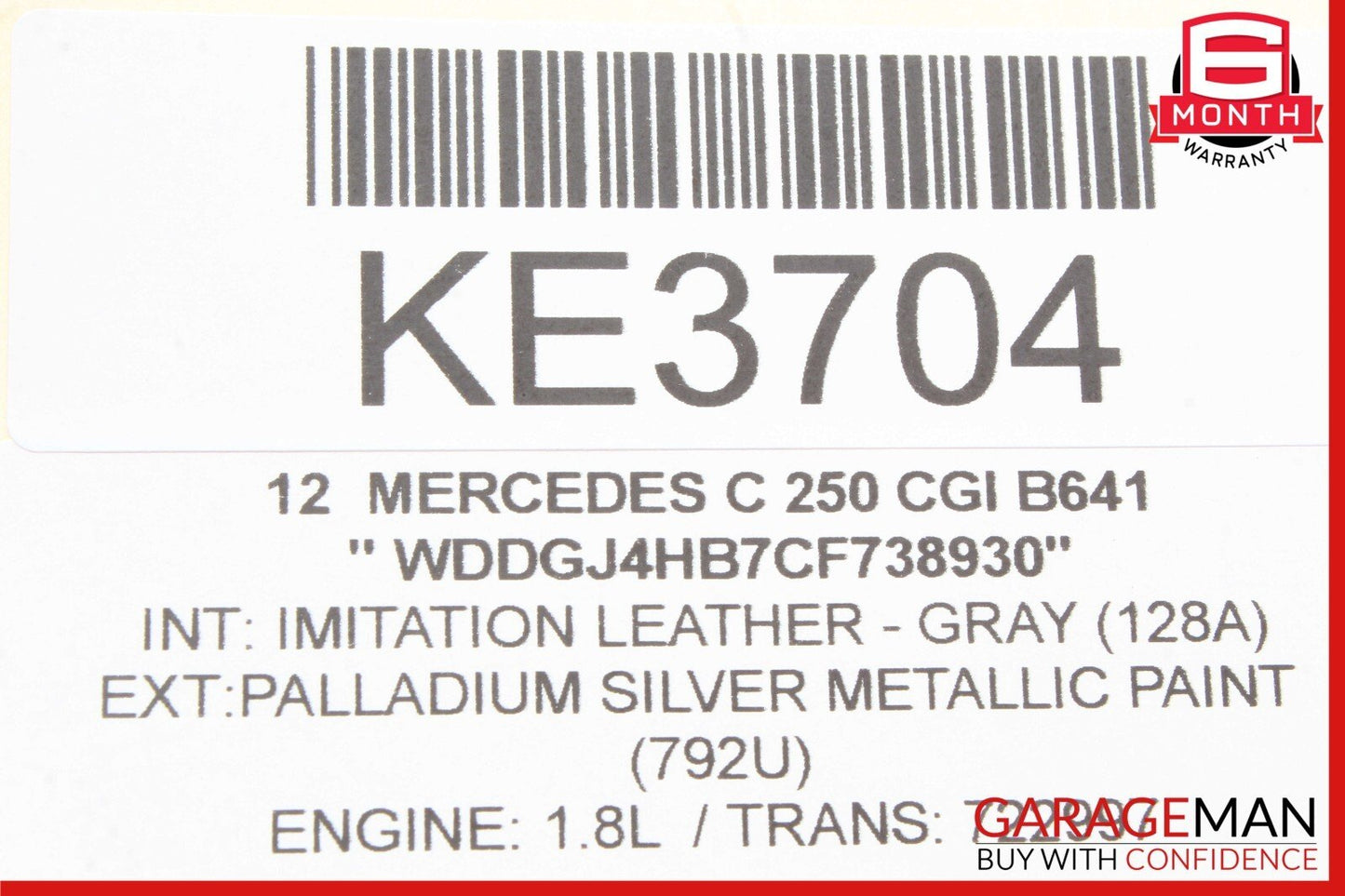 08-15 Mercedes W204 C250 C300 Rear Left / Right Side Upper Control Arm OEM