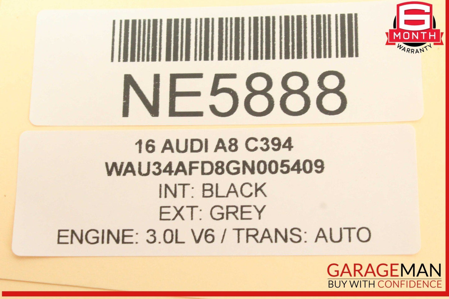 11-18 Audi A8 S8 Rear Trunk License Plate Lights Handle Assembly 4H0827574B OEM