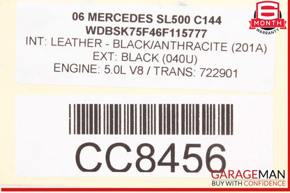 03-06 Mercedes R230 SL500 RWD Engine Motor Block Assembly OEM 180k