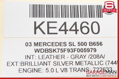 03-06 Mercedes R230 SL500 SL600 Left Side Fog Light Lamp 2038201156 OEM