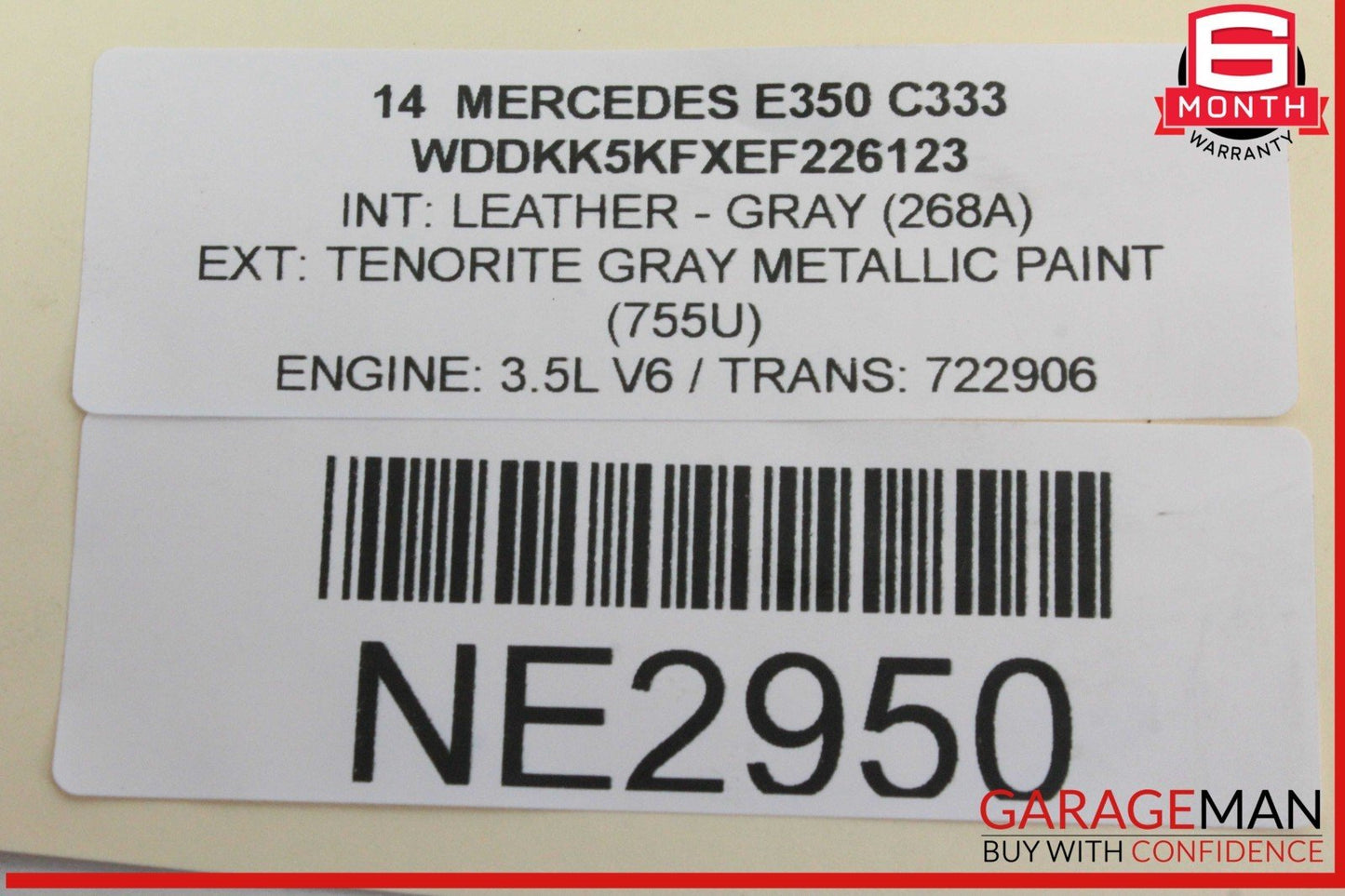 11-17 Mercedes W207 E350 Rear Right Passenger Side Window Regulator w/ Motor OEM