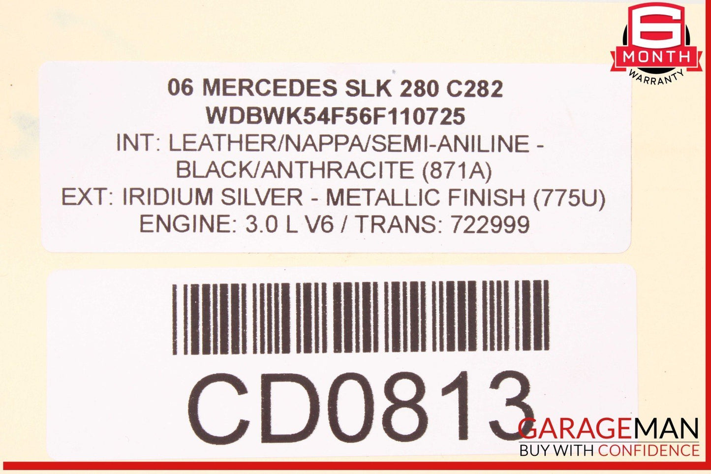 05-11 Mercedes R171 SLK280 RWD 7G Tronic Automatic Transmission Assembly 201k