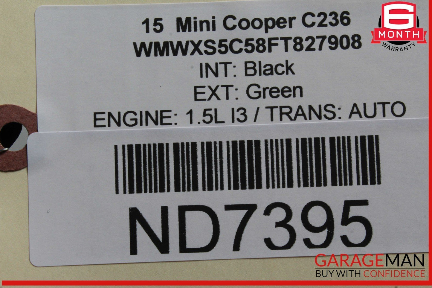 14-19 Mini Cooper Gasoline Fuel Gas Reservoir Tank 7390780 OEM