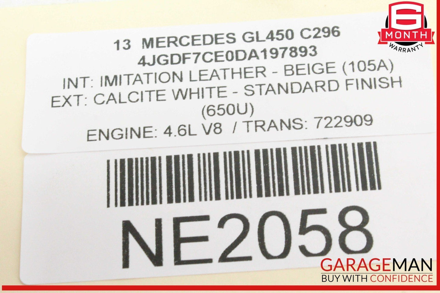11-16 Mercedes X166 GL450 Left Turbocharger Turbo Charger Manifold OEM