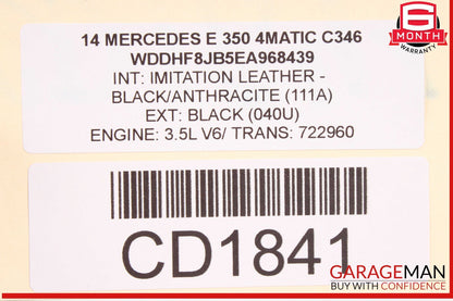 14-16 Mercedes W212 E350 Sedan 4Matic Automatic Transmission Assembly OEM