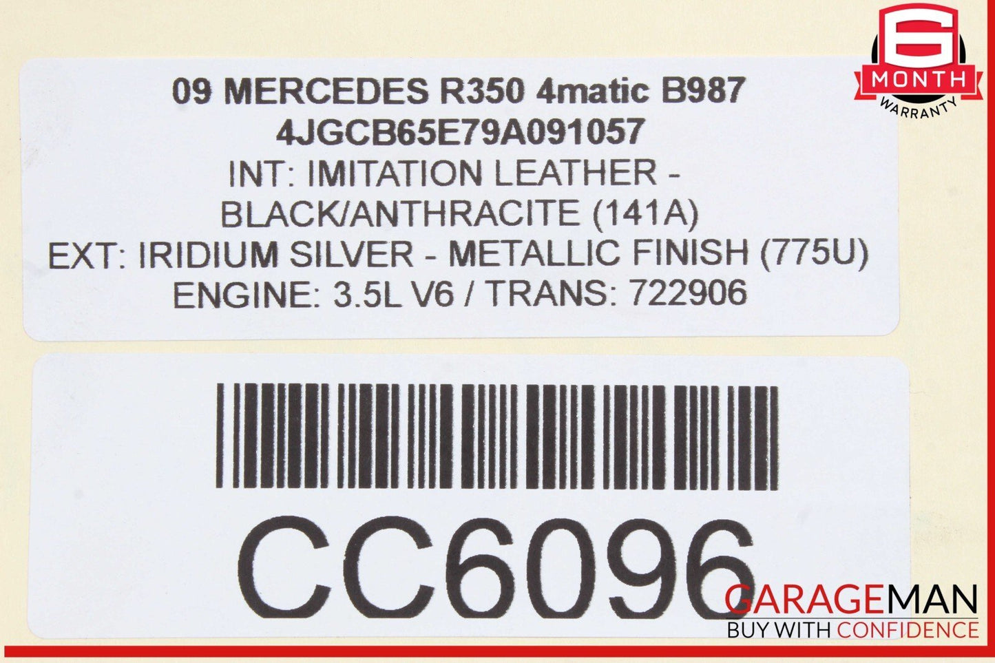 06-10 Mercedes W251 R350 Front Radiator Core Support Headlight Bracket Assembly