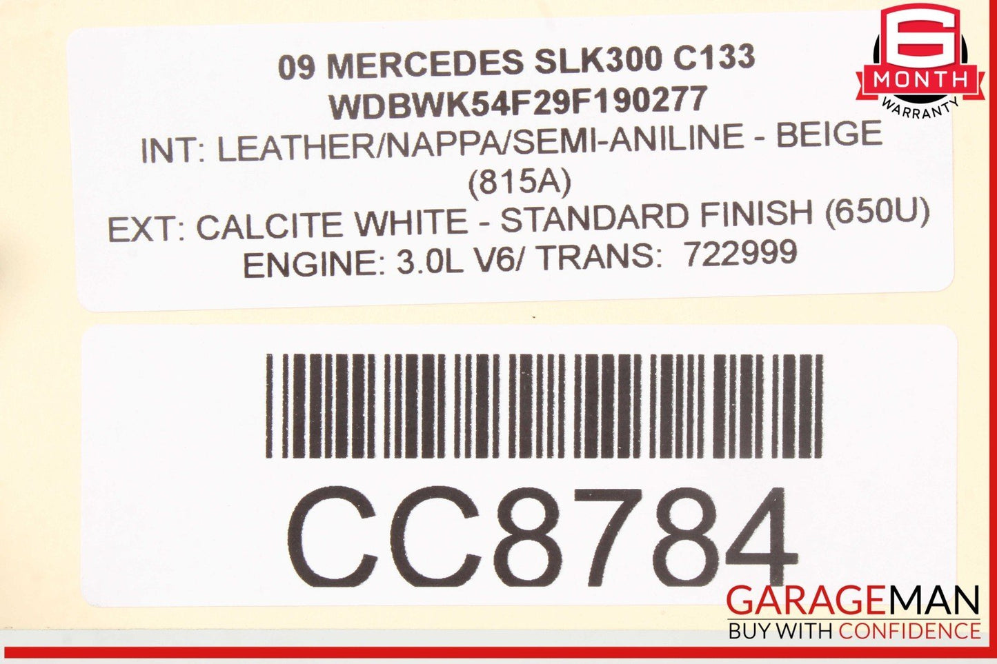 06-11 Mercedes R171 SLK300 722.9 7G Automatic Transmission Assy 722.999 OEM 154k