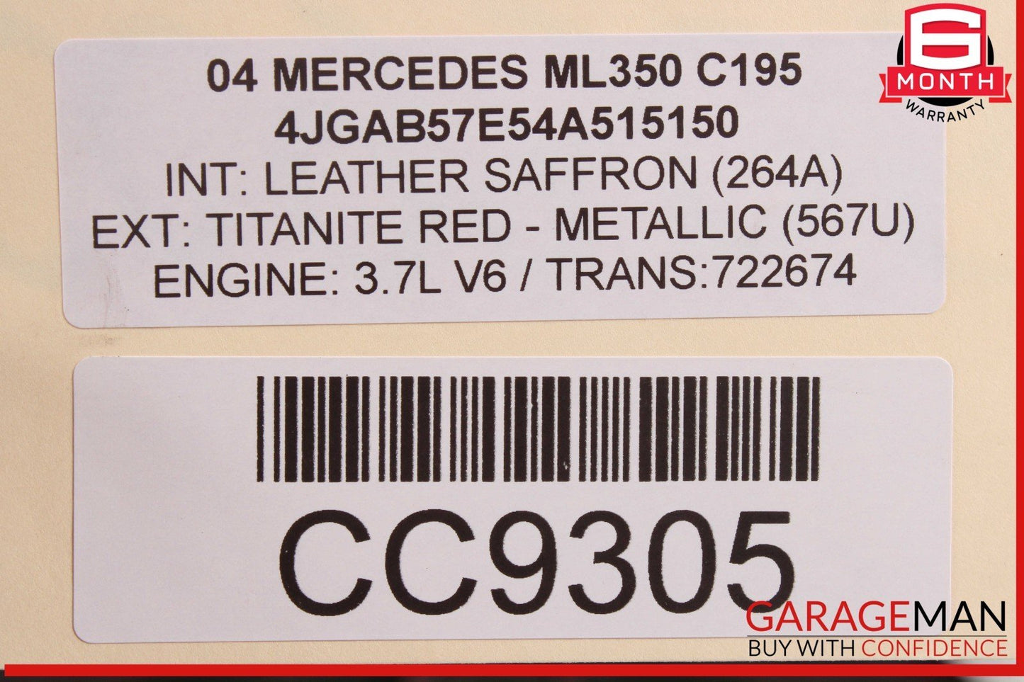 98-05 Mercedes W163 ML350 ML320 Front Hood Bonnet Panel Cover Assembly OEM