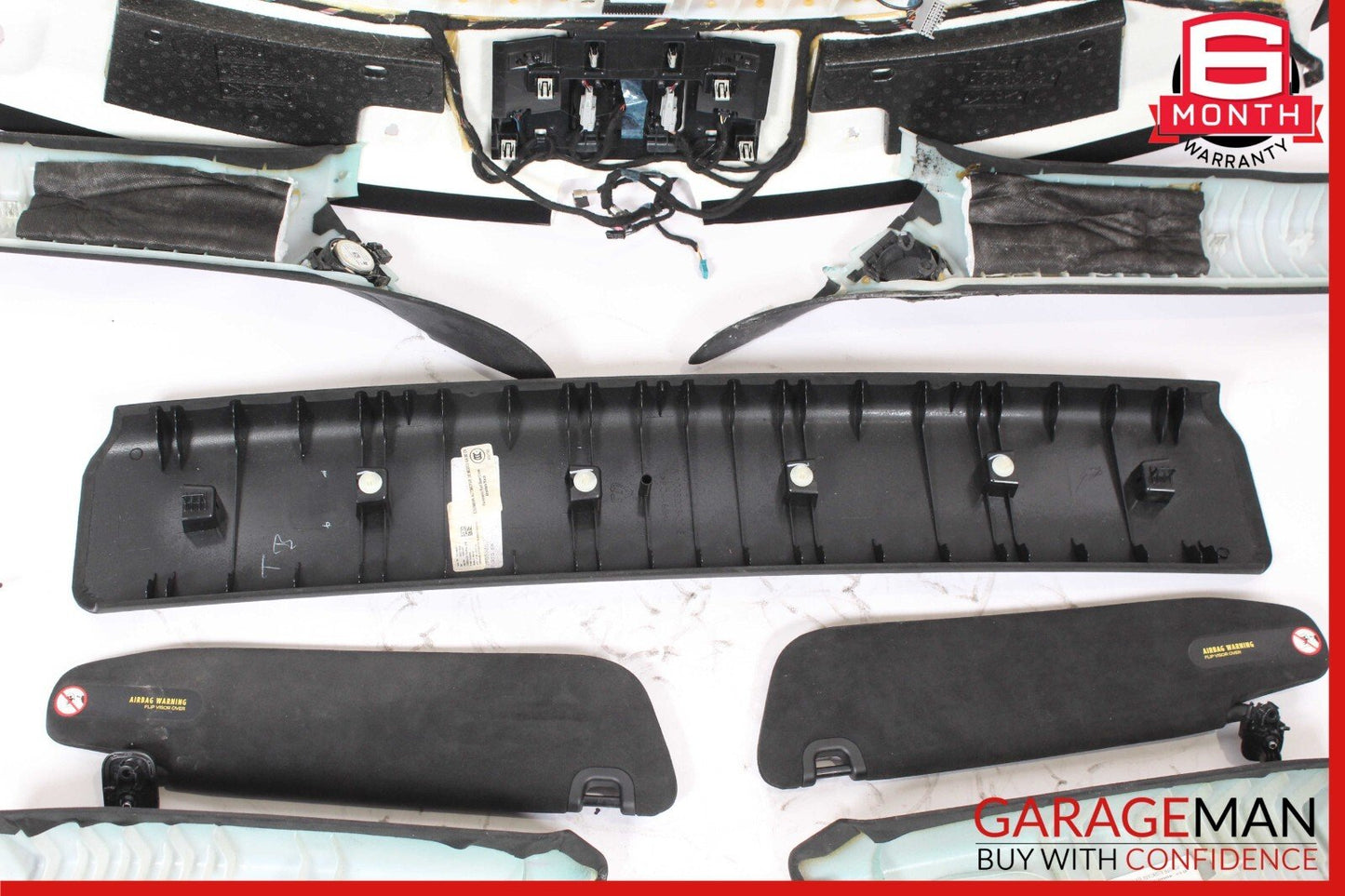 12-20 Tesla Model S Panoramic Roof Headliner Trim Bow Interior Pillars Cover Set