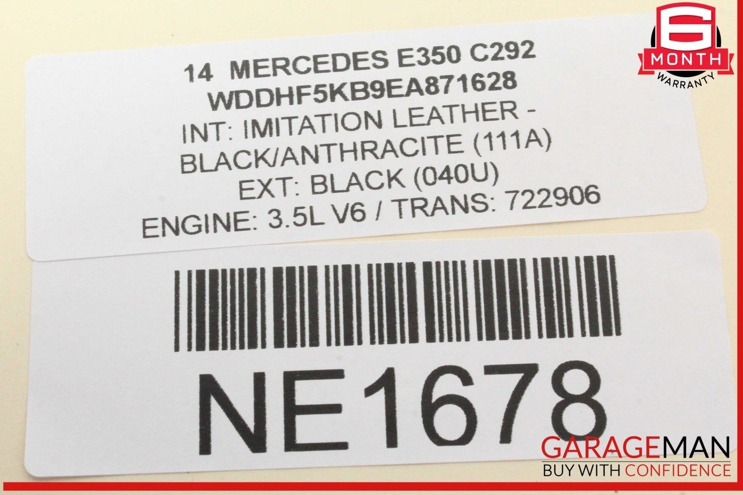 10-16 Mercedes W212 E350 Left Driver Side Fog Light Cover Trim Grille Grill OEM