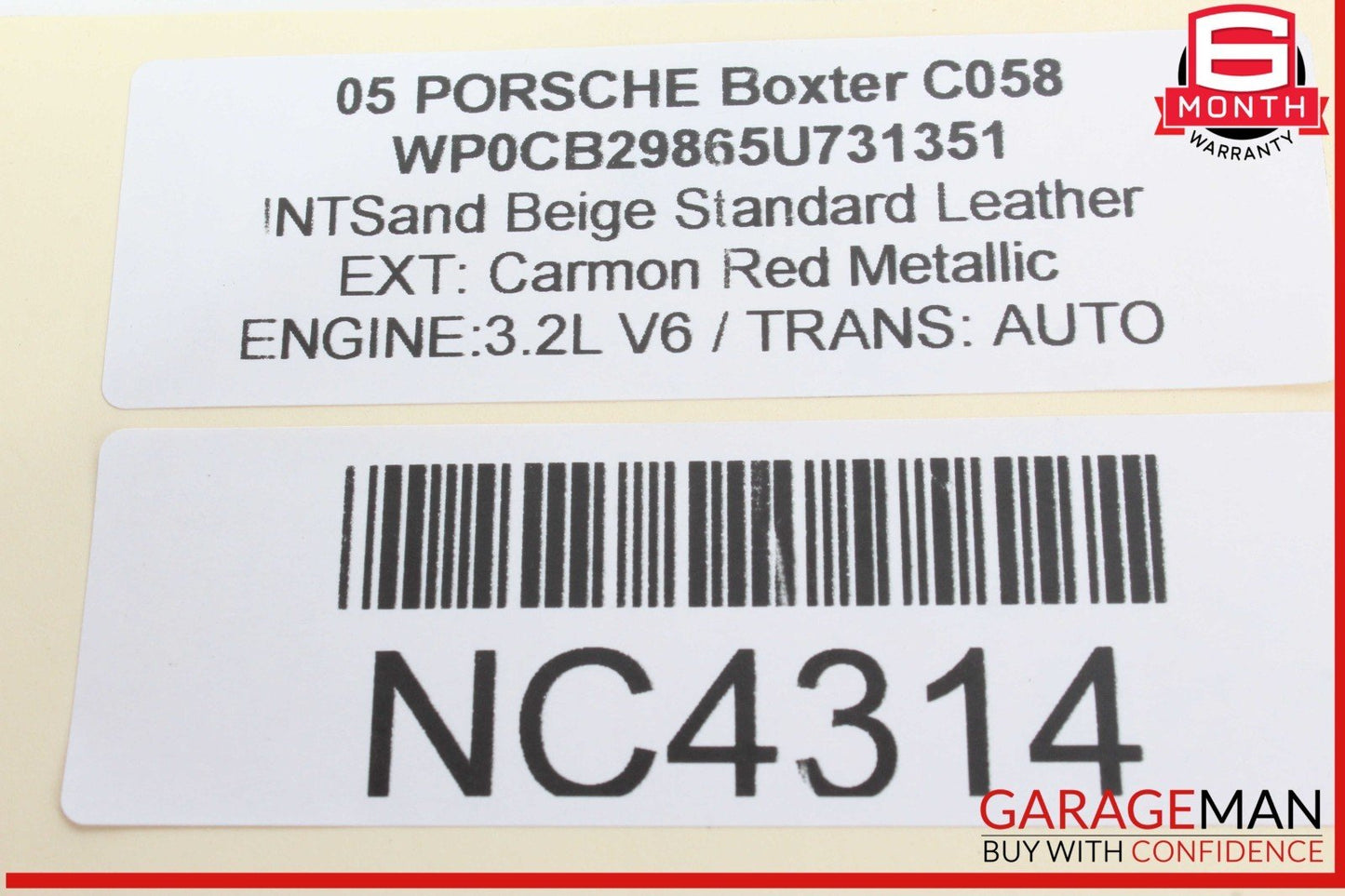 05-12 Porsche Boxter 987 Left Side Radiator Cooling Fan Shroud 99762403503 OEM